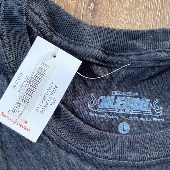 Bleach Anime Ichigo Kurosaki Graphic Black T-Shirt Large Shonen Jump Adult Crewn - Picture 4 of 4